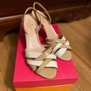 Kate Spade “Sasha” Leather Slingback Heels Size 8